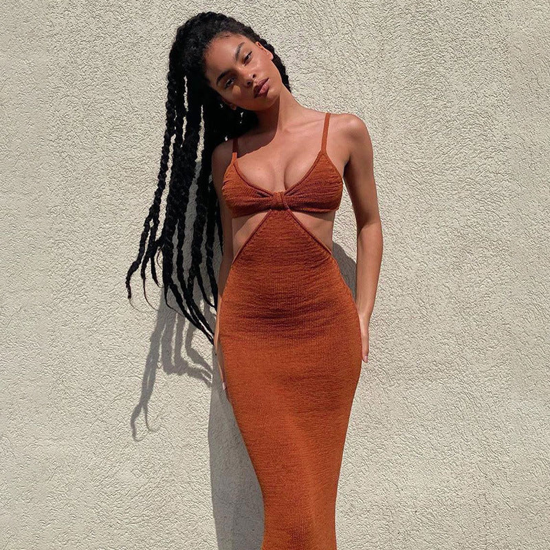 Robe maxi à découpe pour femmes Chic und Stil 1751516020