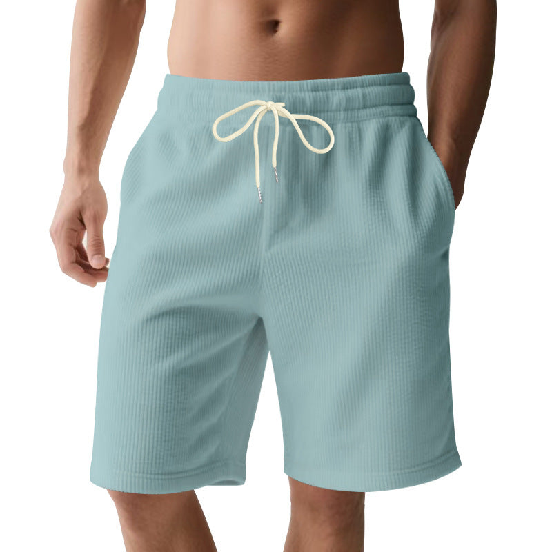 Shorts de sport pour hommes respirants avec taille élastique et cordon de serrage Chic und Stil