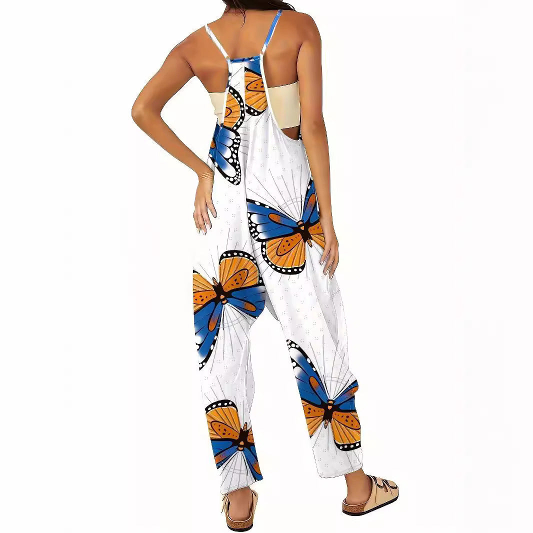 Combinaison pour femmes avec un motif de papillons coloré et des poches pratiques Chic und Stil