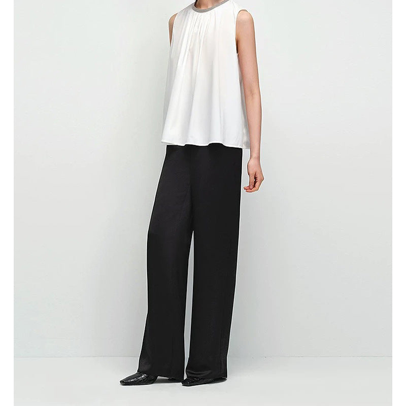 Blouse sans manches plissée pour femmes Chic und Stil