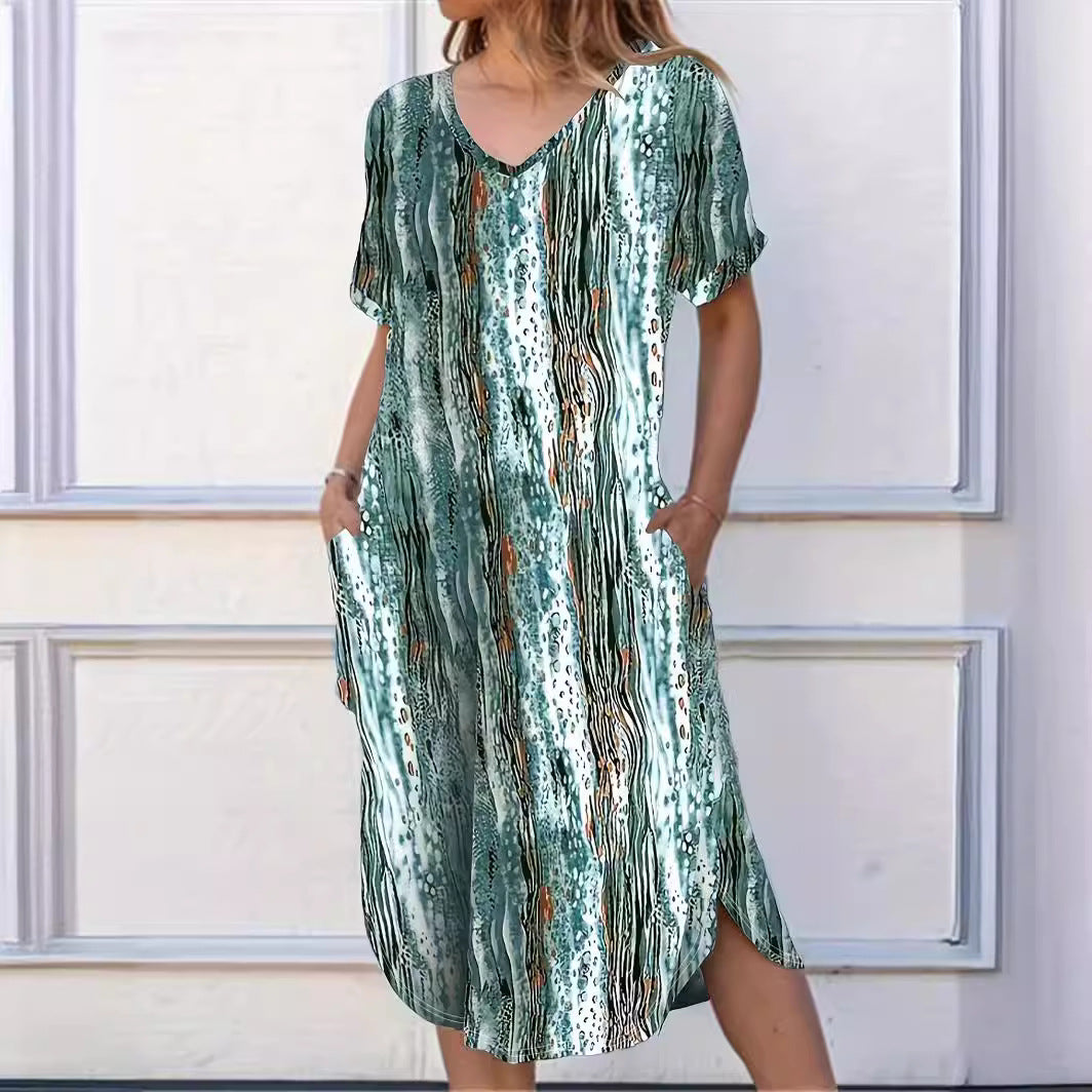 Robe de plage pour dames avec coupe généreuse et poches latérales Chic und Stil