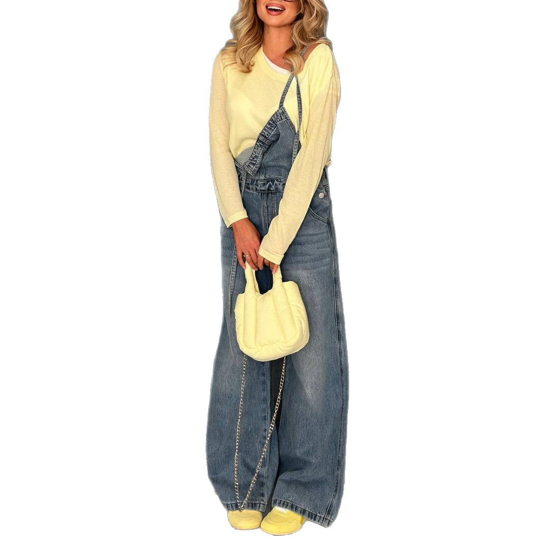 Dames Casual Denim Salopettes Chic und Stil