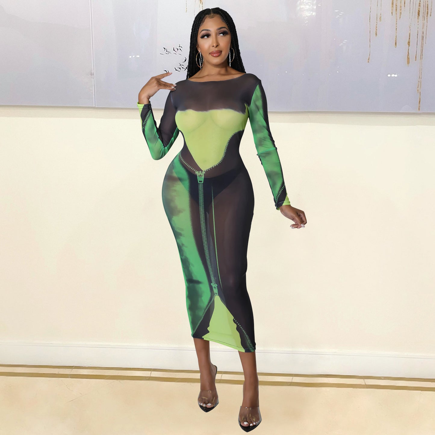 Ladies Chic and Stylish Long Bodycon Dress