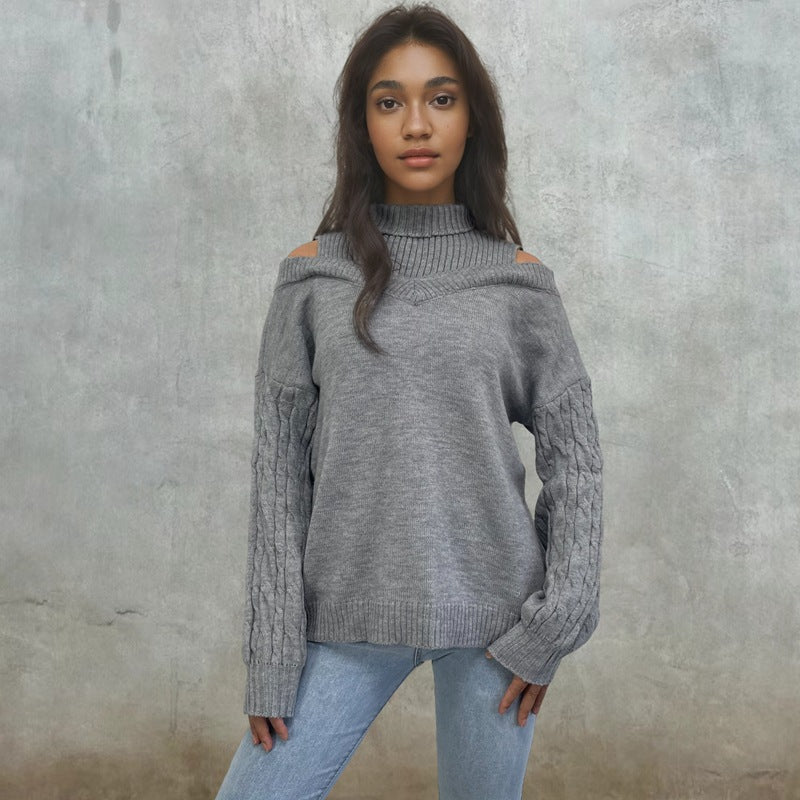 Pull femmes à manches dénudées et motif en torsades Chic und Stil