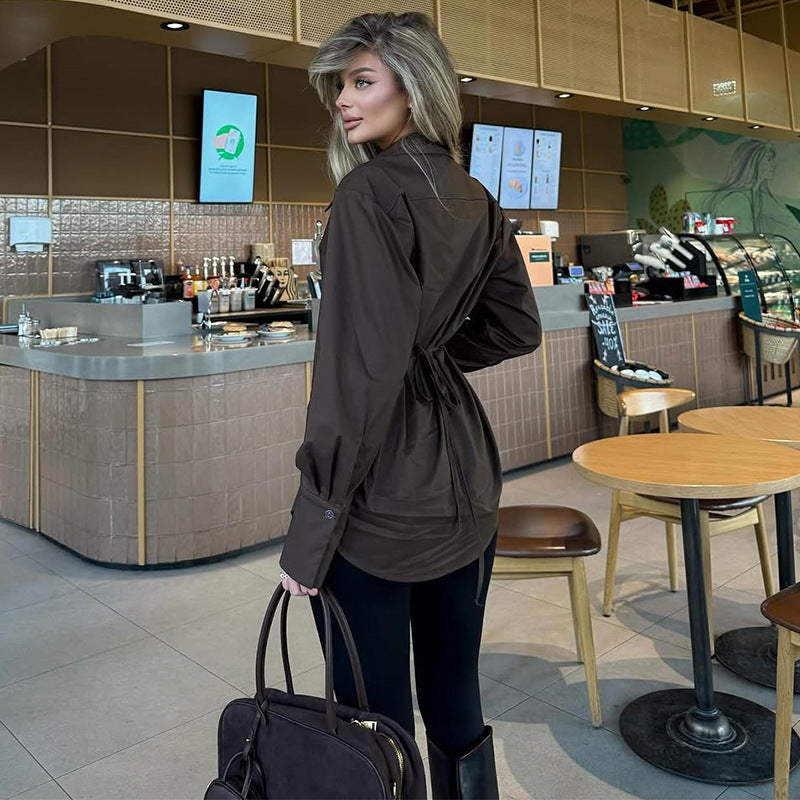 Blouse à manches longues élégante pour femmes avec coupe structurée Chic und Stil