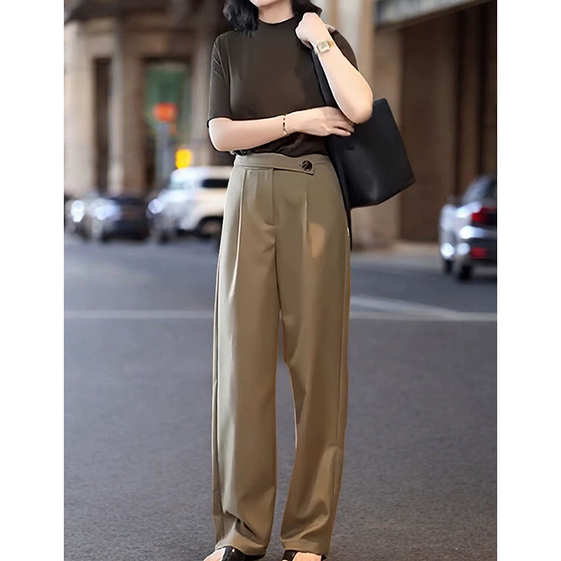 Pantalons larges à taille haute pour femmes Chic und Stil