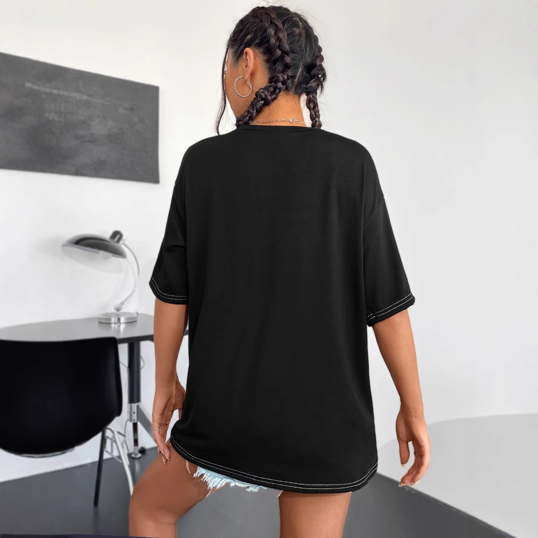 T-shirt oversized pour femmes avec impression rétro florale Chic und Stil