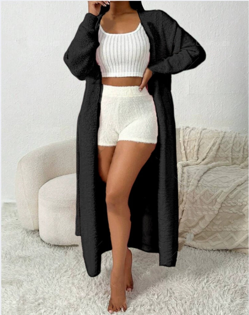 Dames Élégante Long Gilet Chic und Stil