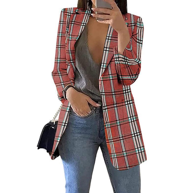 Blazers à carreaux pour femmes avec une coupe moderne et des détails décontractés Chic und Stil