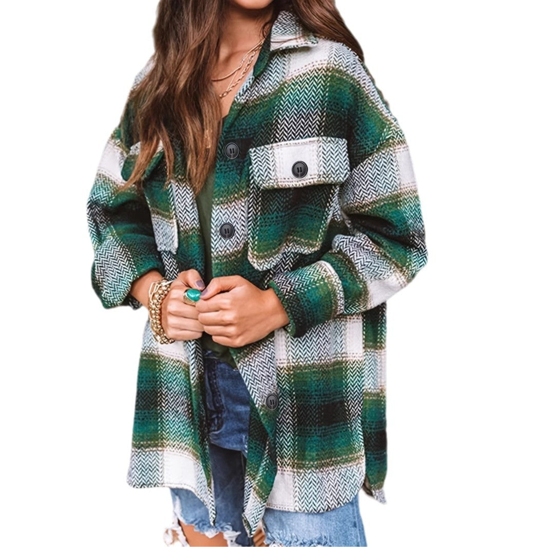 Dames Chemise à carreaux Chic und Stil