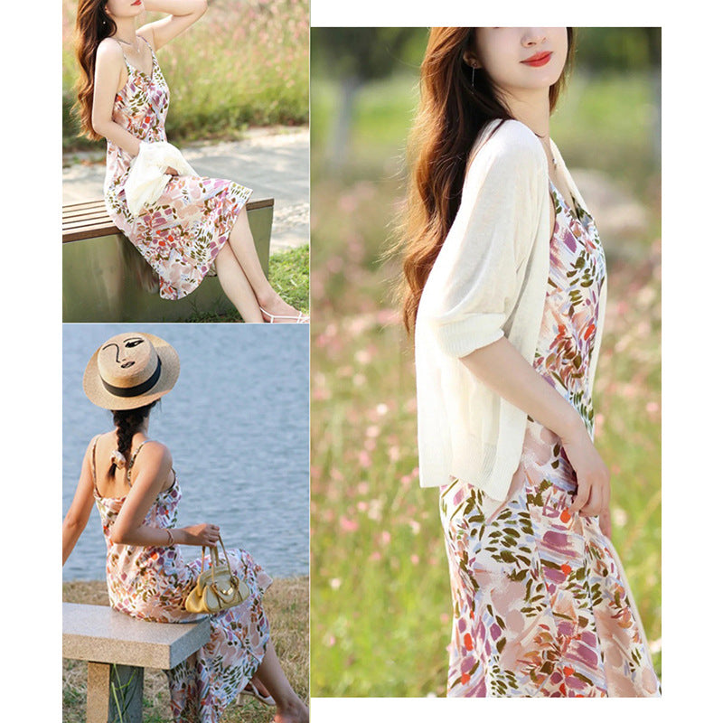 Jupe maxi florale Chic und Stil pour femmes