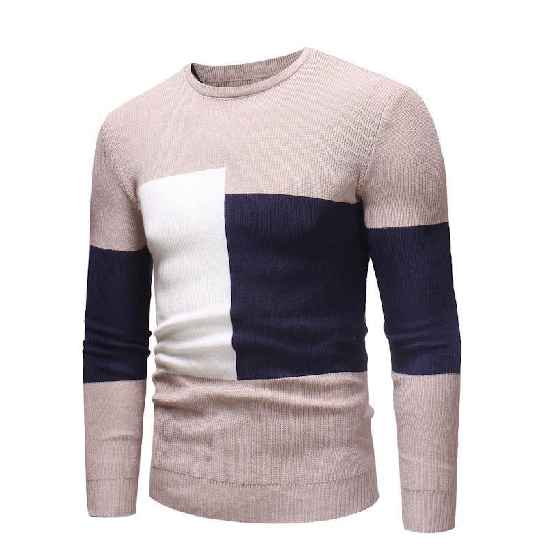 Pull homme designer avec motif à blocs moderne Chic und Stil