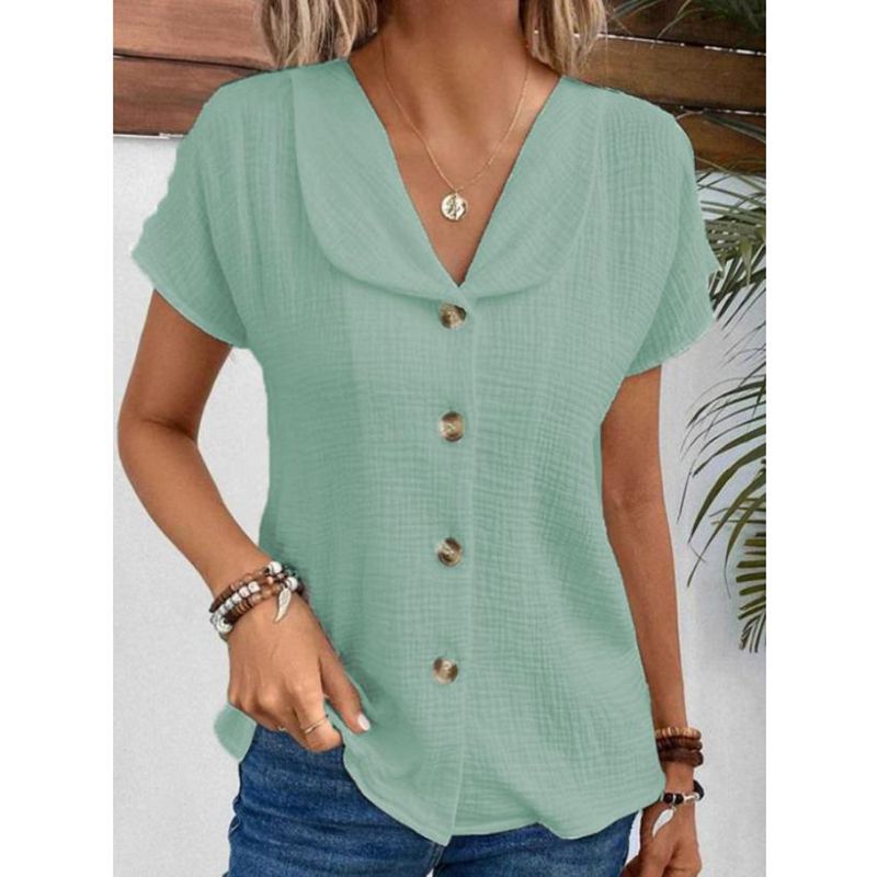 Women's blouse with visible buttons in lightweight fabric Chic und Stil