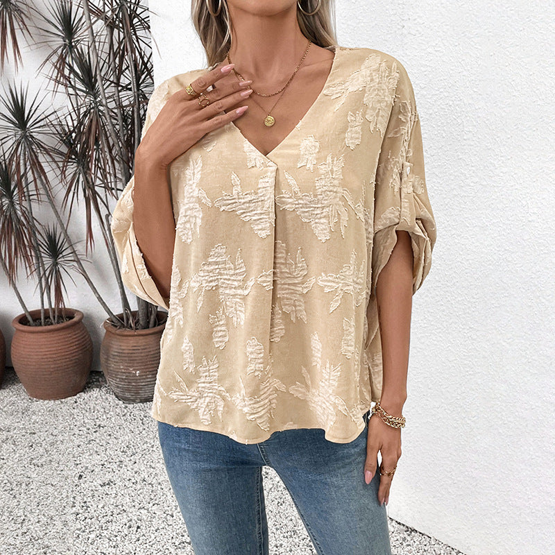 Blouse texturée décontractée pour femmes Chic und Stil
