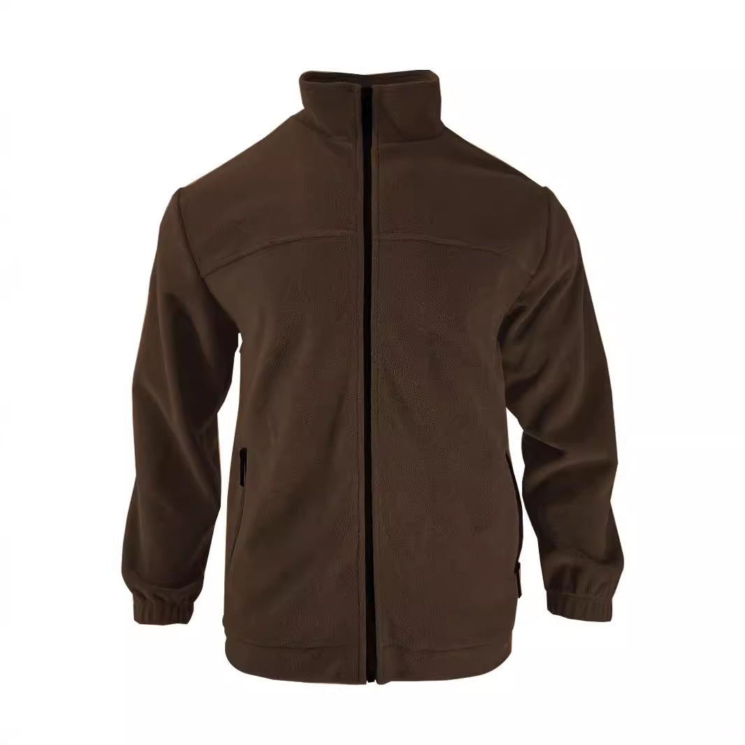 Veste en polaire pour hommes avec col haut et poches zippées pratiques Chic und Stil