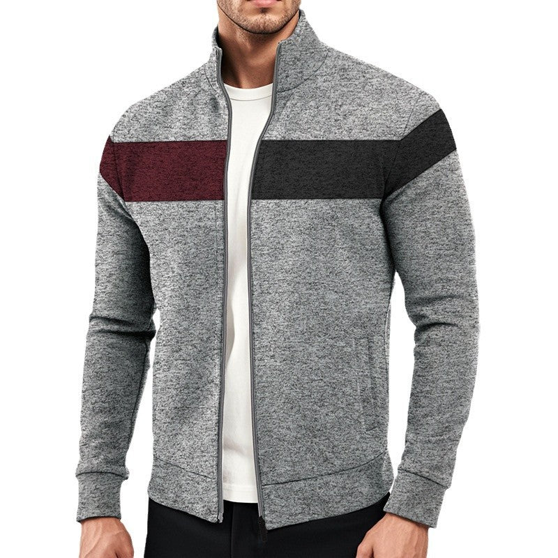 Veste zippée sportive pour hommes avec design structurel Chic und Stil