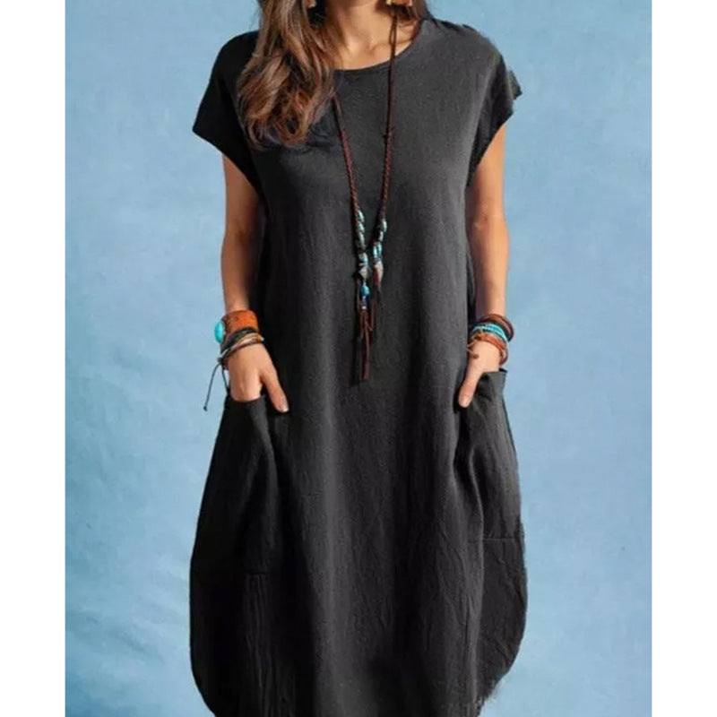 Airy summer dress for women with practical pockets and modern cut Chic and Style