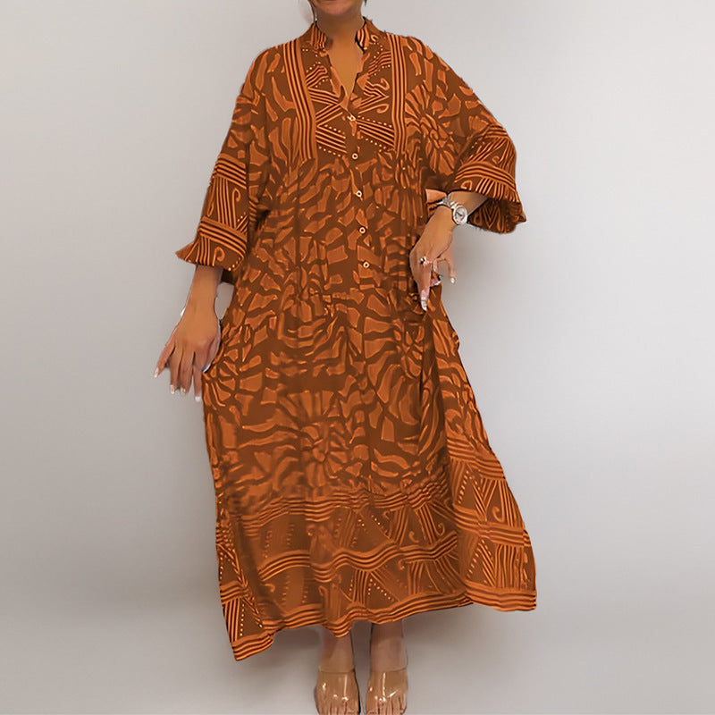 Robe tunique à manches longues pour femmes avec motif graphique moderne Chic und Stil