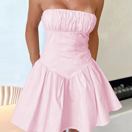 Robe mini sans bretelles pour femmes avec jupe volumineuse et bustier élastique Chic und Stil