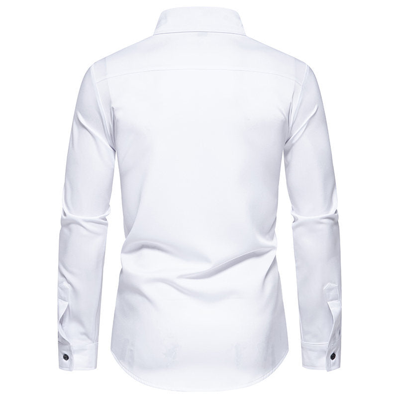 Chemise à manches longues pour hommes avec des éléments de design contrastants et une poche poitrine pratique Chic und Stil