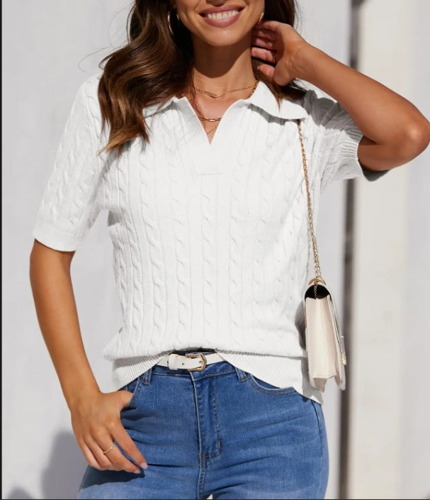 Pull en tricot pour femmes avec motif en relief complexe Chic und Stil