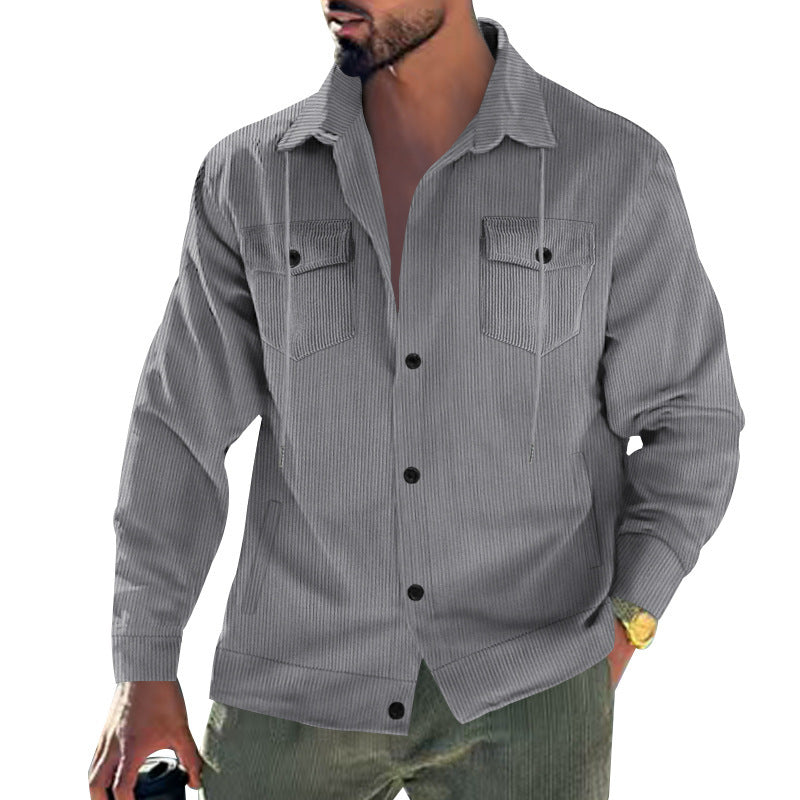 Veste en corduroy tendance pour hommes avec poches poitrine pratiques et design structuré Chic und Stil