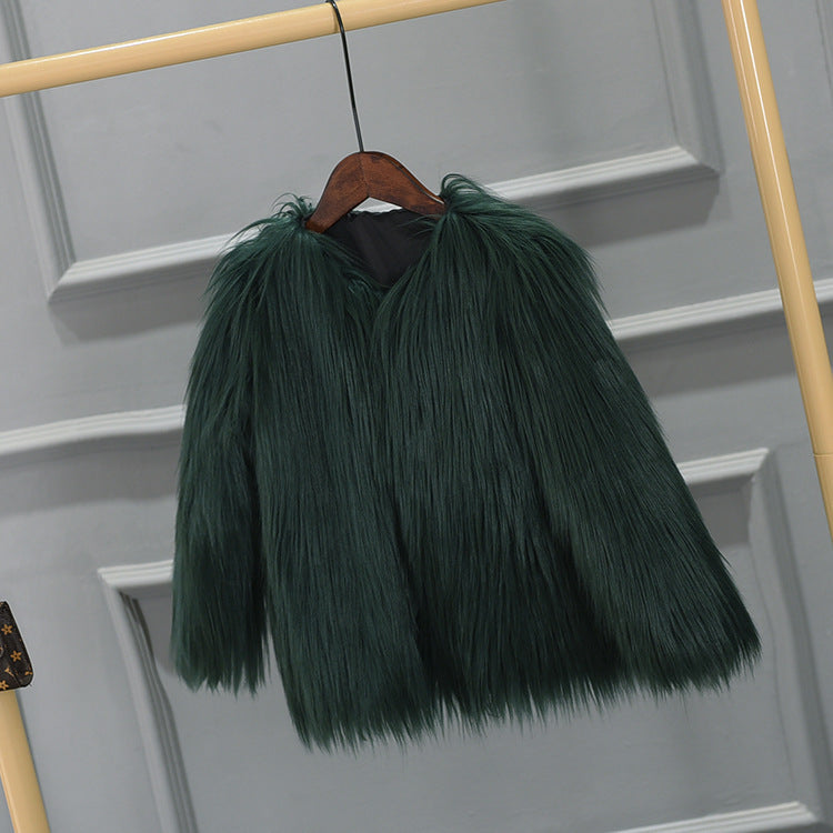 Veste en fausse fourrure féminine à coupe volumineuse Chic und Stil