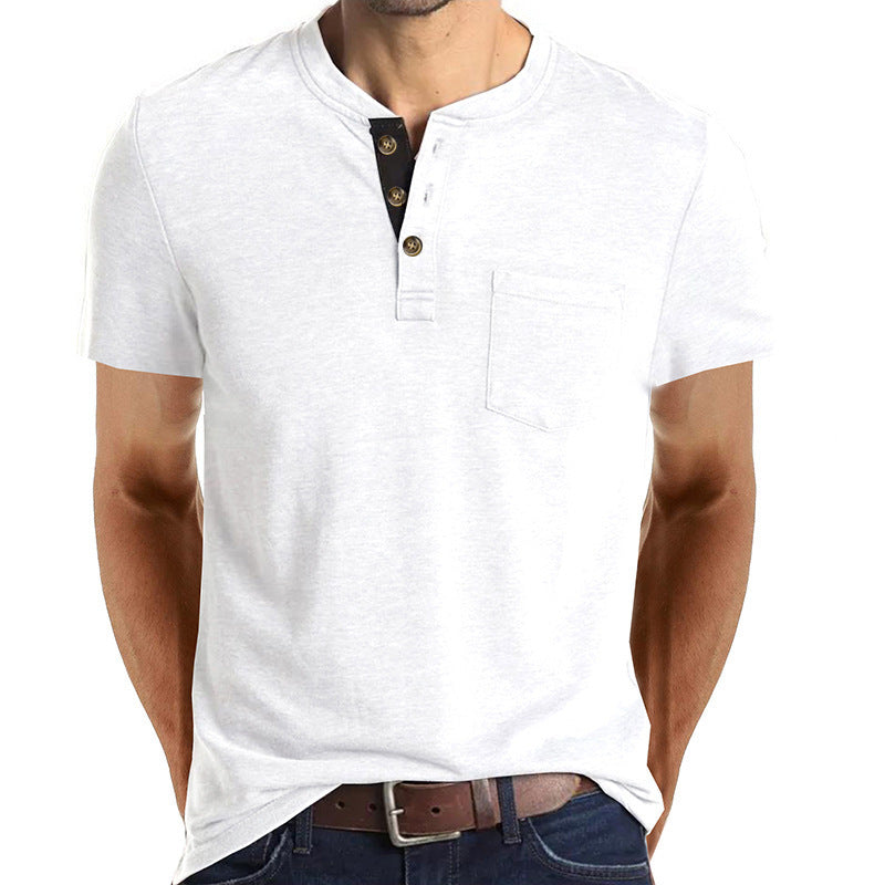 Chemise Henley à manches courtes pour hommes avec détail de poche Chic und Stil