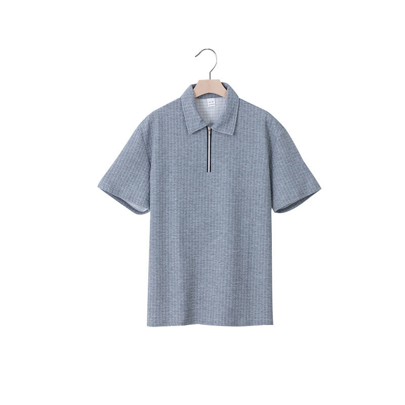 Polo homme à manches courtes avec fermeture éclair moderne et design structuré Chic und Stil