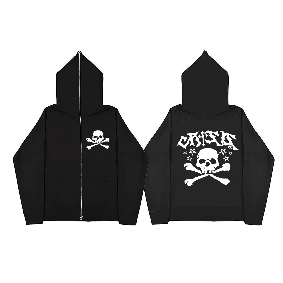 Dame sweat à capuche avec design créatif de skull Chic und Stil