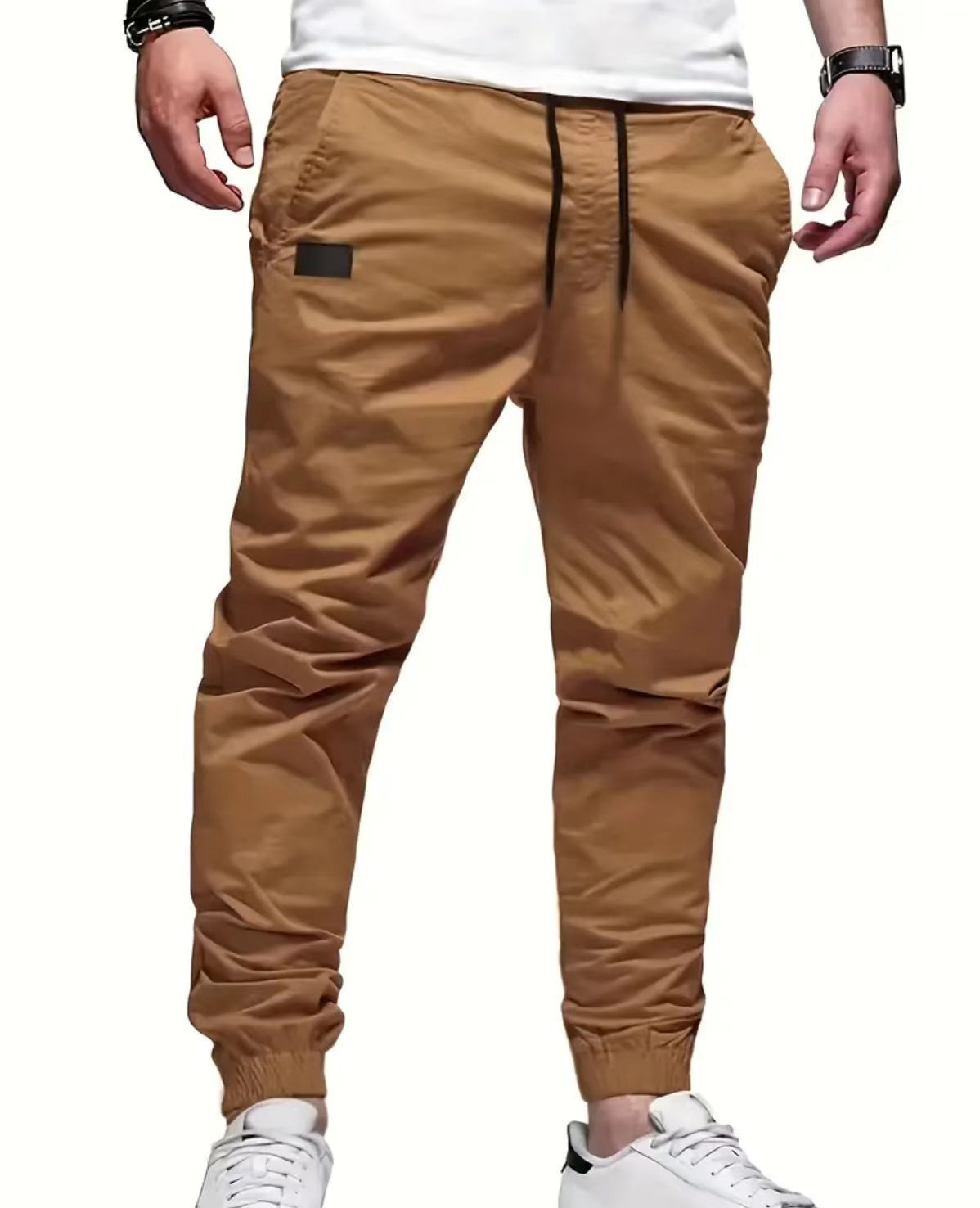 Pantalon cargo stylé pour hommes avec taille élastique et poches latérales pratiques Chic und Stil