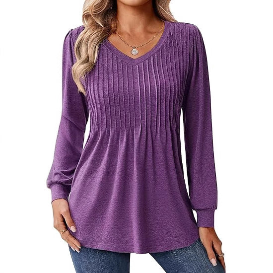 Blouse à manches longues pour femmes avec structure en côtes Chic und Stil