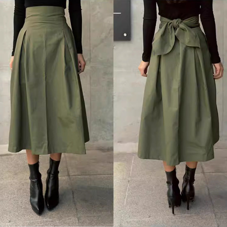 Roc robe A-line pour femmes avec taille haute et plis Chic und Stil