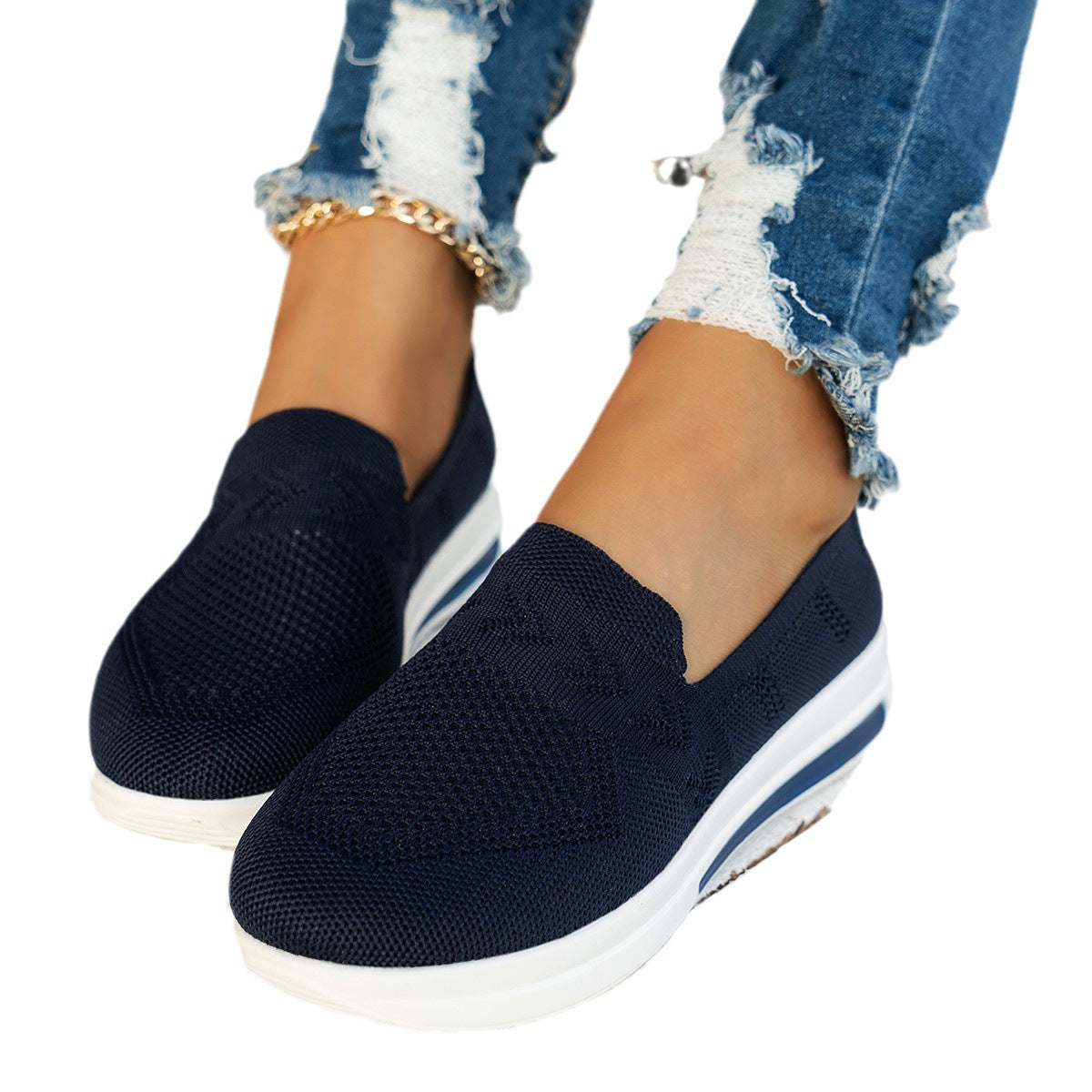 Baskets à enfiler pour femmes avec dessus en mesh respirant et semelle rembourrée Chic und Stil
