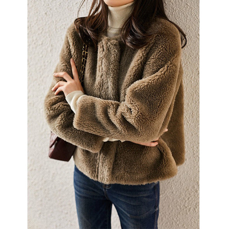Veste en fausse fourrure douillette pour femmes Chic und Stil