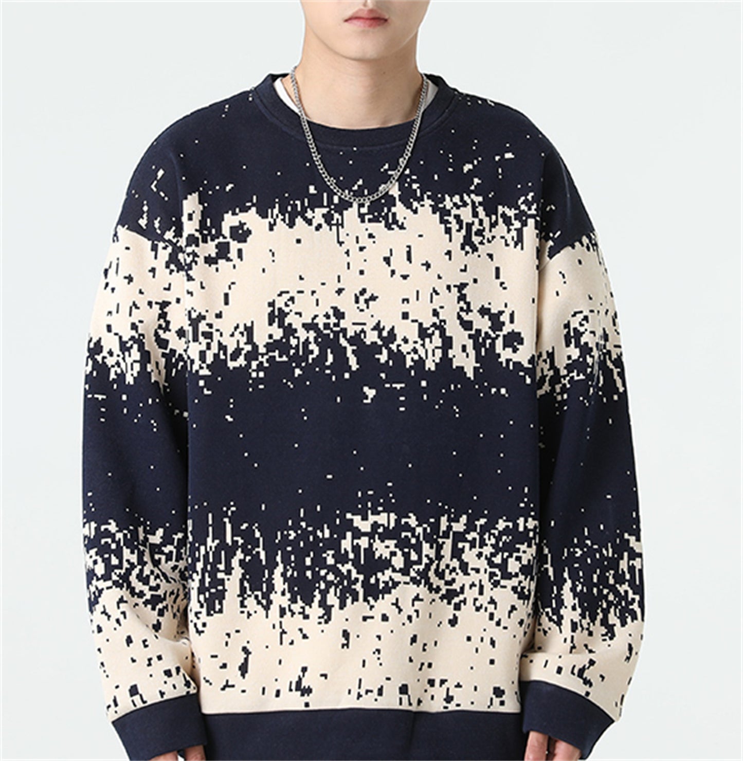 Sweat-shirt pour hommes avec impression numérique moderne Chic und Stil