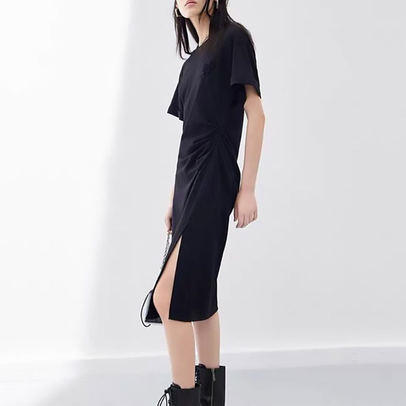 Robe T-shirt midi décontractée pour femmes Chic und Stil