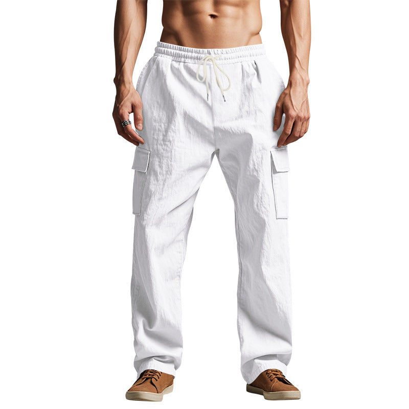 Casual cargo pants for men with elastic waistband and practical side pockets Chic and Style