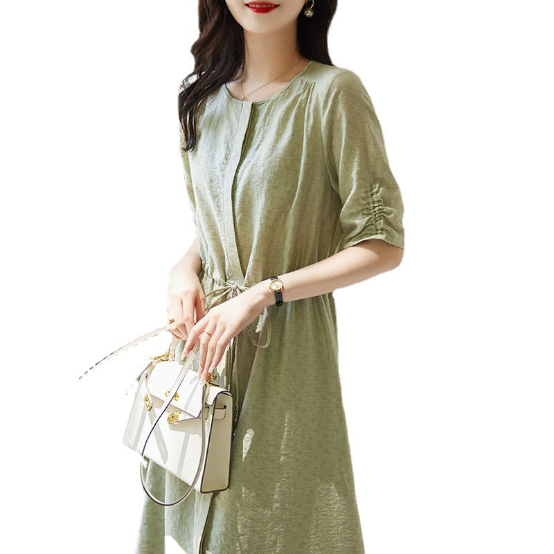 Robe midi stylée à nouer devant Chic und Stil