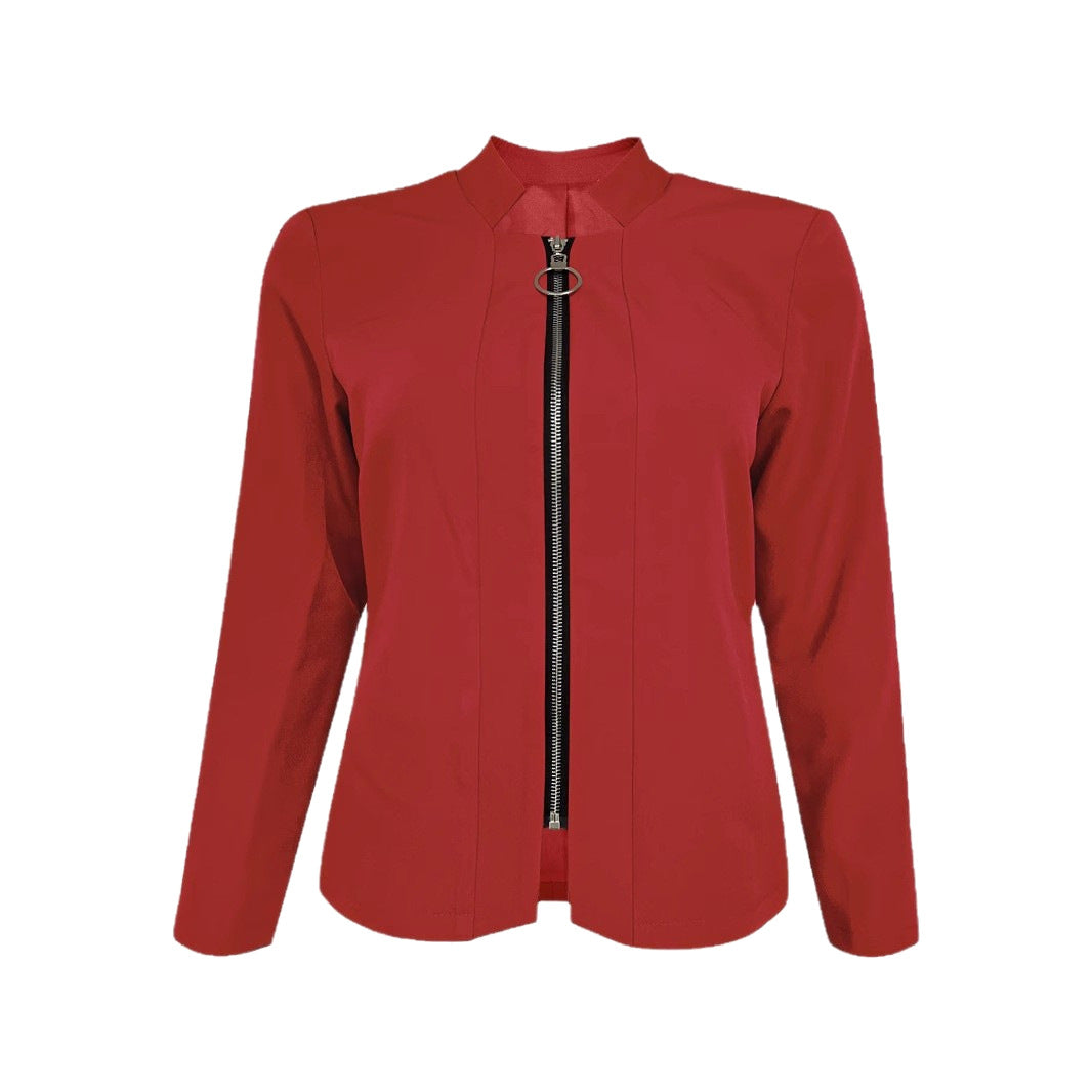 Veste de biker pour femmes avec coupe innovante et détails de fermeture éclair pratiques Chic und Stil