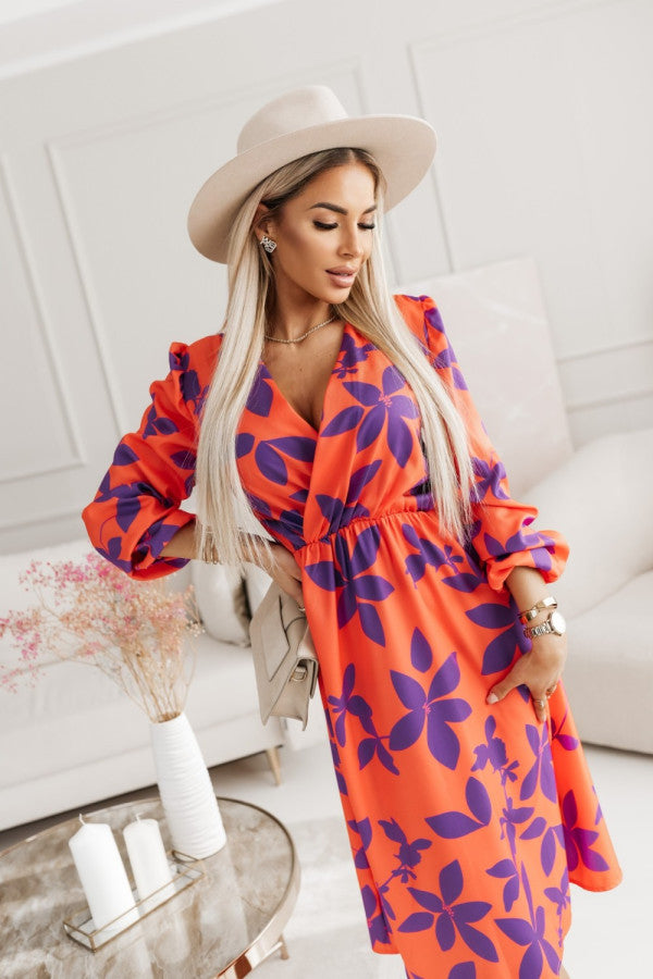 Chic and Stylish Women's Floral Wrap Dress