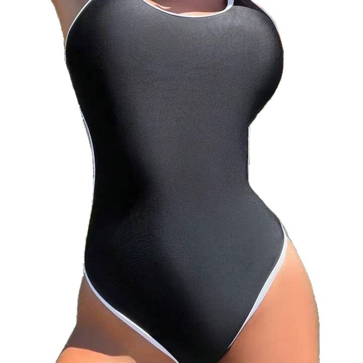 Maillot de bain une pièce sportif pour femmes avec col haut Chic und Stil