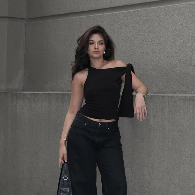Haut asymétrique pour femmes avec lien Chic und Stil