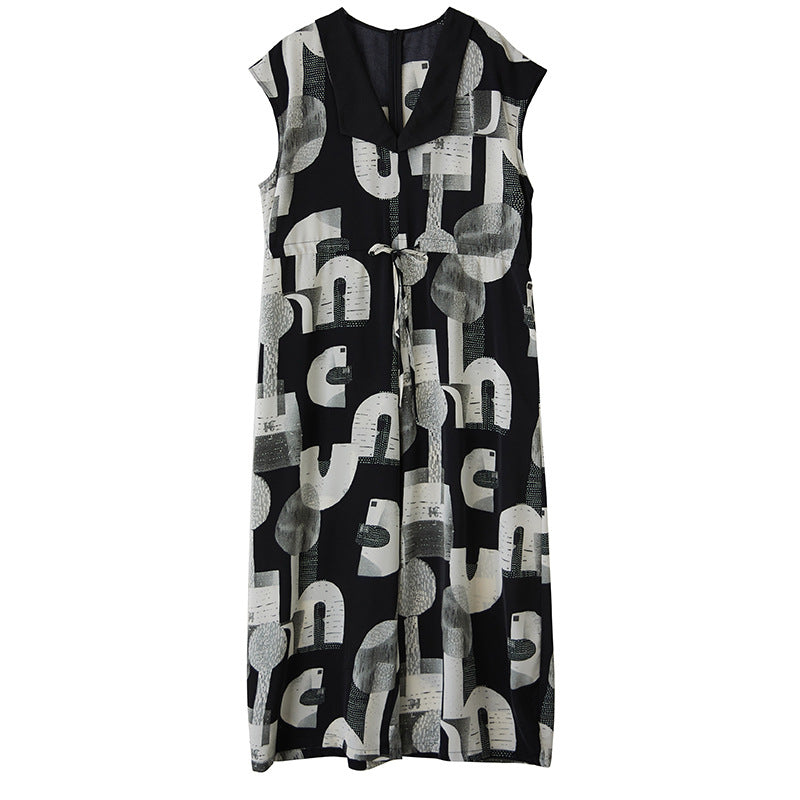 Robe Maxi Graphique Détente Femme Chic und Stil