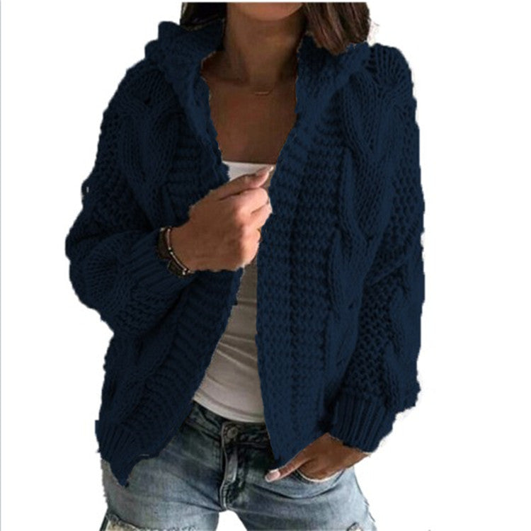 Veste en tricot pour femmes avec un motif en relief volumineux et une coupe décontractée Chic und Stil