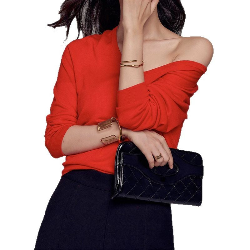 Pull stylé à épaules dénudées Chic und Stil pour femmes