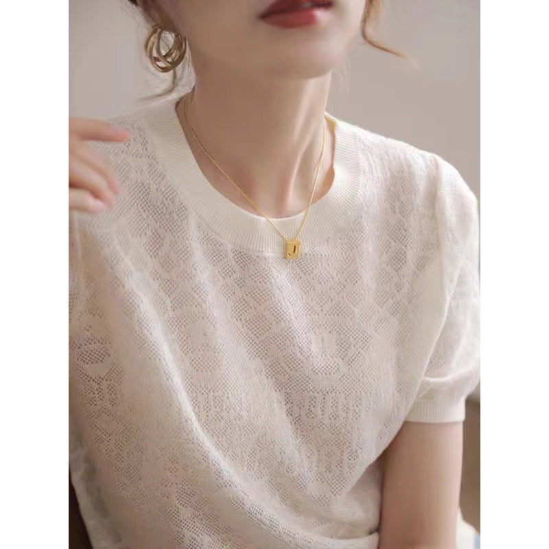 Haut court en tricot décontracté pour femmes Chic und Stil