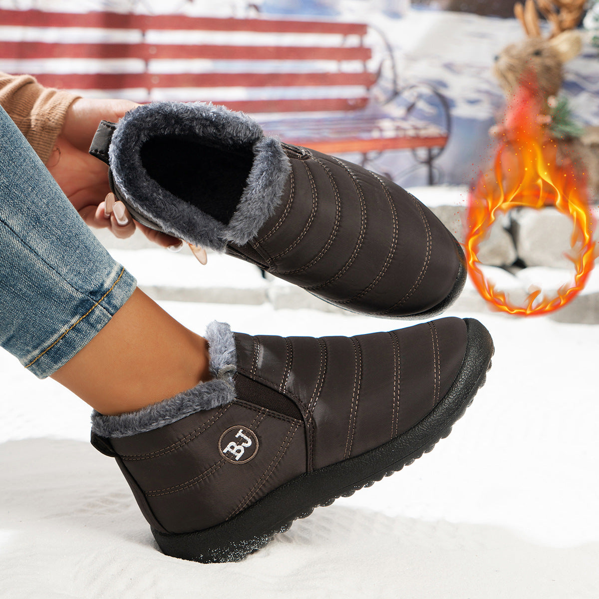Bottes d'hiver confortables pour femmes avec doublure douillette et semelle antidérapante Chic und Stil