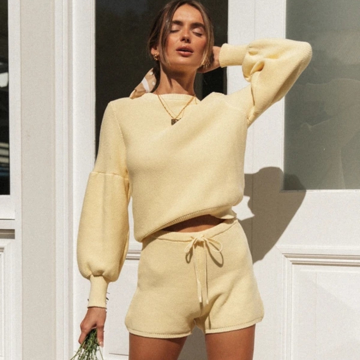 Ensemble de loisirs confortable pour femmes avec haut léger et shorts Chic und Stil