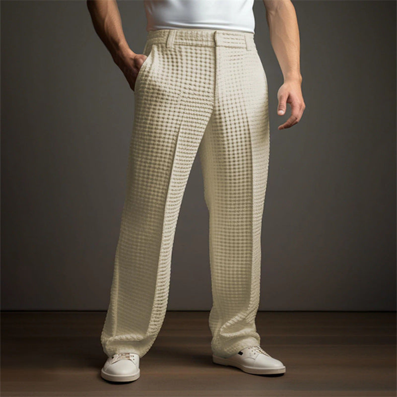 Chic and Style Elegant Casual Pants for Men with a Modern Check Pattern